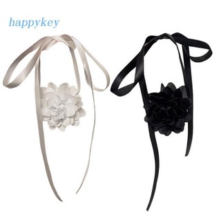 Vòng cổ choker mặt hoa hồng lớn