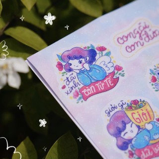 [ tiệm, ] Sticker "con gái con đứa"
