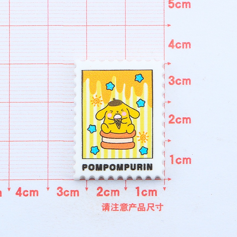 Charm trang trí hình tem nhân vật hoạt hình Sanrio, Cô gái dễ thương | charm deco điện thoại, kẹp tóc DIY