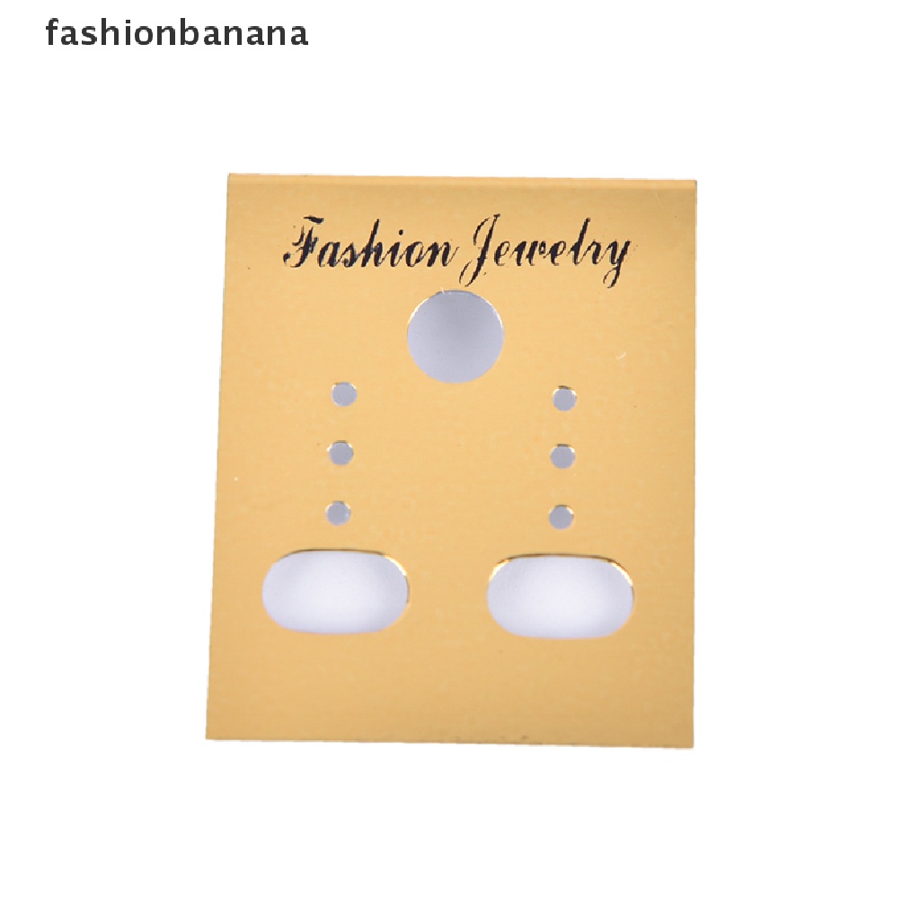 Bộ 100 Thẻ Treo Trưng Bày Bông Tai Bằng Nhựa Màu Vàng Kim Chuyên Nghiệp