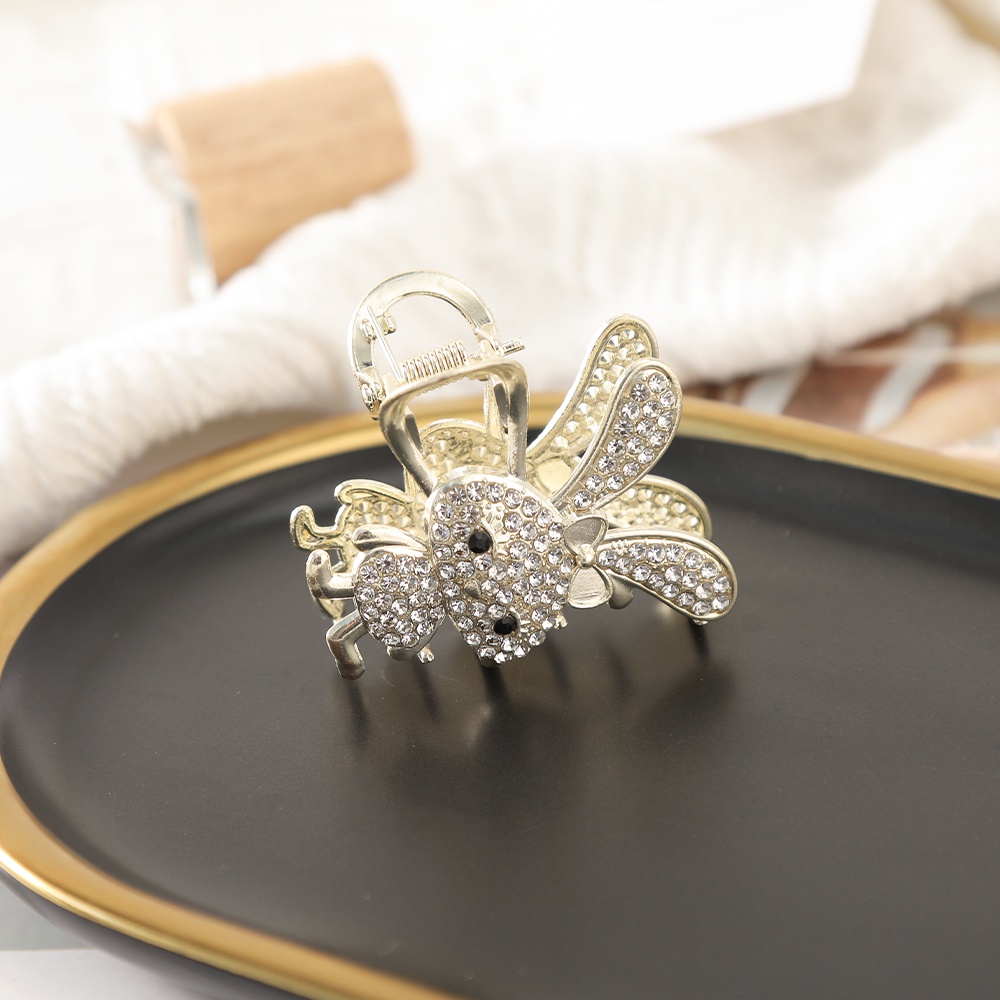 Kẹp tóc kim loại CHLINS hình thỏ đính đá thời trang cho nữ