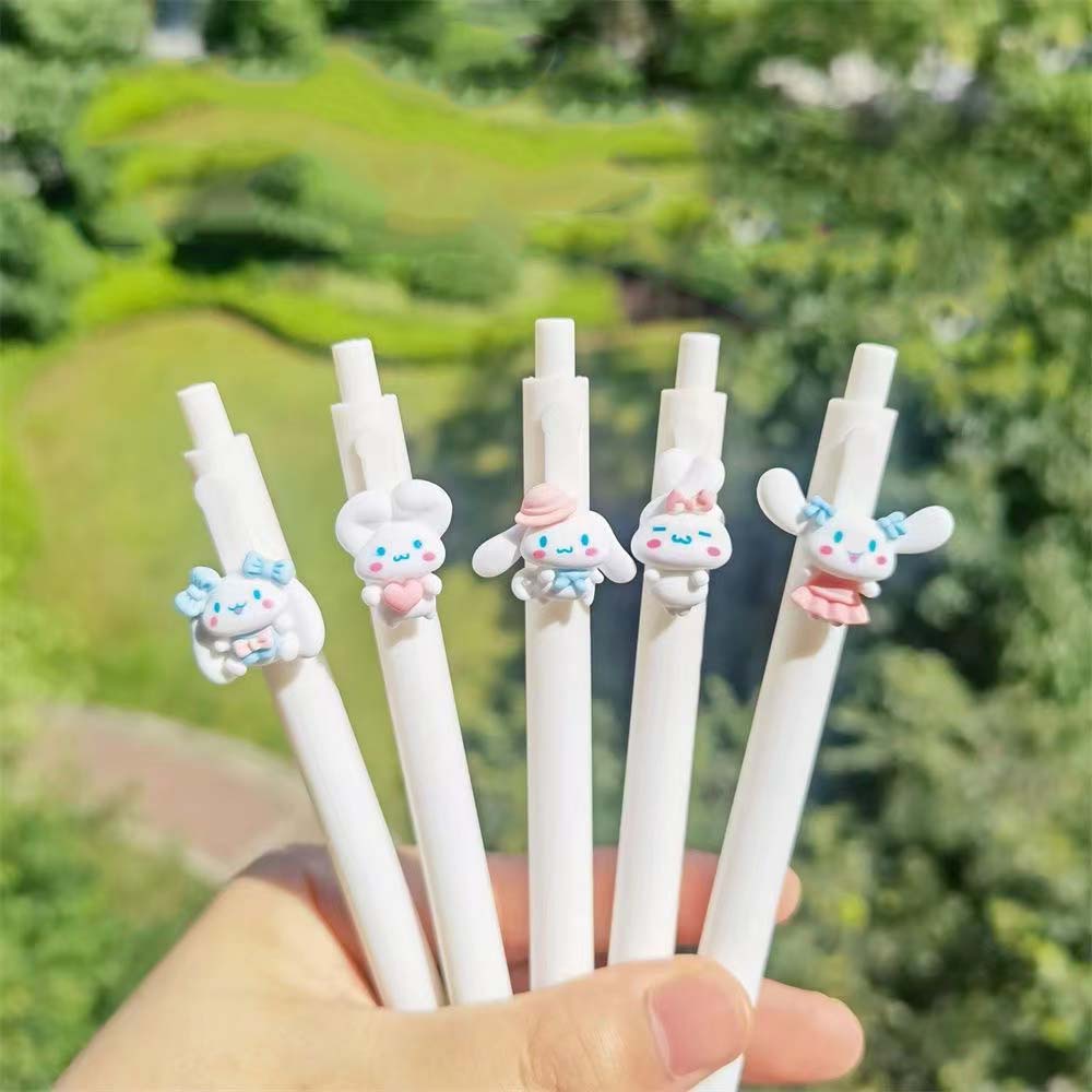 Set 5 Bút Bi Ngòi 0.5mm Hình Cinnamoroll Dễ Thương Lưng