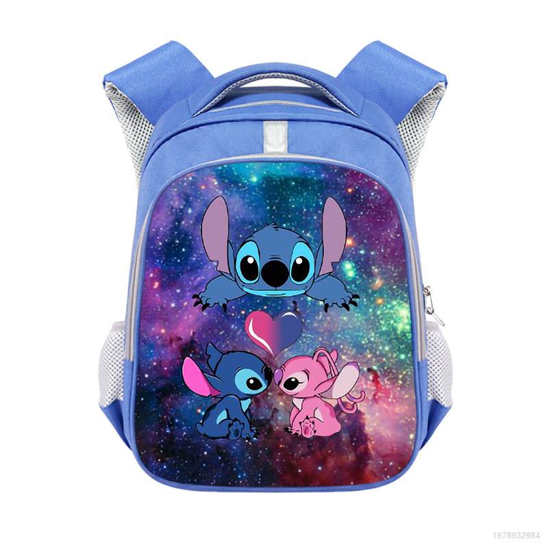 Ba Lô In Hình Stitch Sức Chứa Lớn Thoáng Khí Chống Thấm Nước Đa Năng Thời Trang Cho Học Sinh