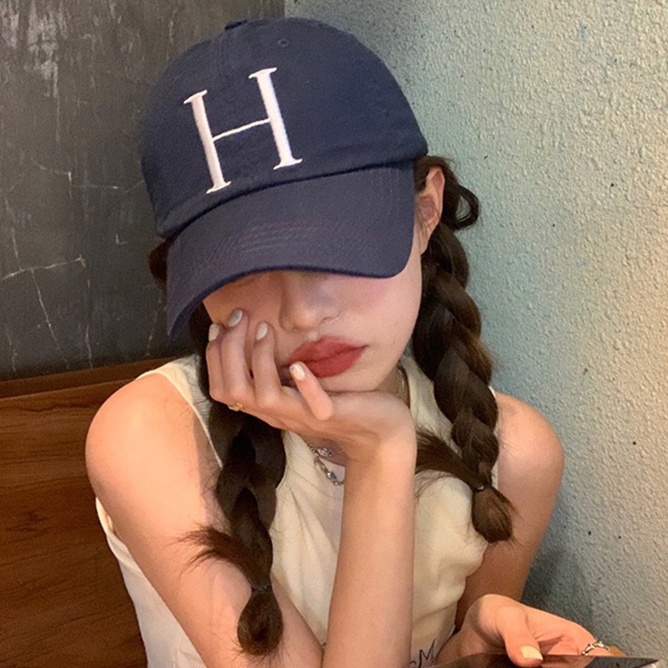 Mũ Lưỡi Trai Cotton Vành Rộng Phong Cách Hàn Quốc Đơn Giản