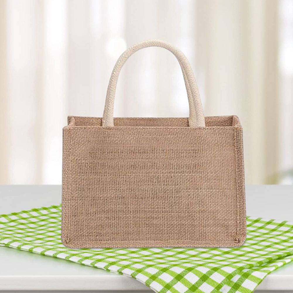 Túi Xách Vải Sợi Đay Vintage Có Thể Tái Sử Dụng Dùng Làm Quà Tặng / Sinh Nhật / Đám Cưới HGF JP5VN