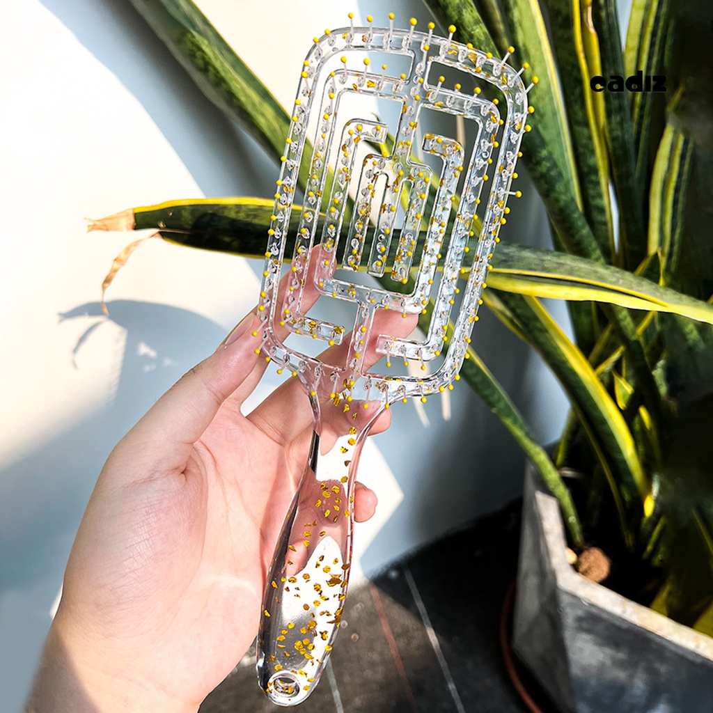 Lược Chải Tóc Tạo Kiểu Chống Tĩnh Điện Thiết Kế Dạng Cong Bằng Nhựa