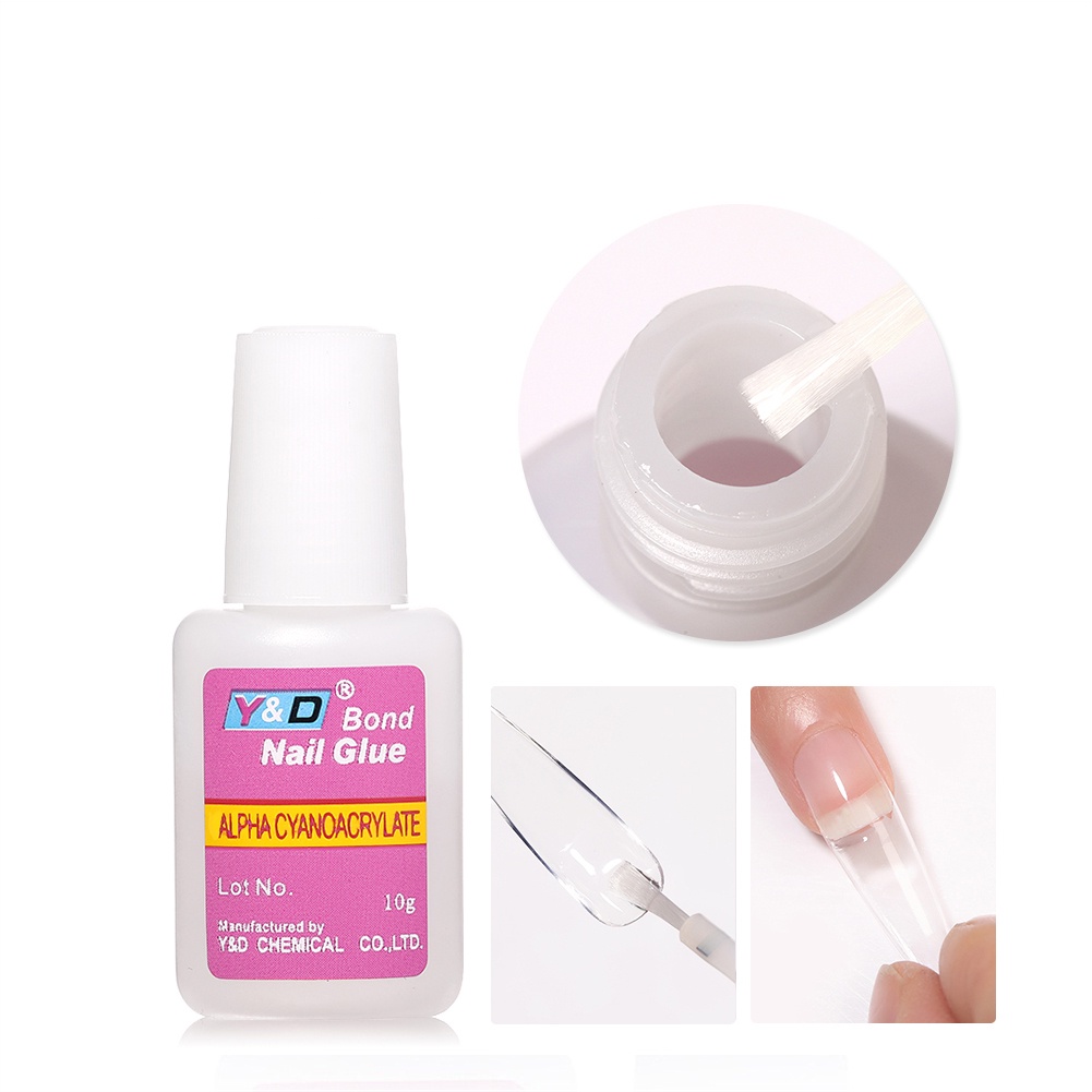 ♕1 Cái Keo Dán Móng Nghệ Thuật Kèm Cọ Gel Uv Khô Nhanh Gel Tăng Cường Móng Cho Tiệm Làm Móng 10G Upbest