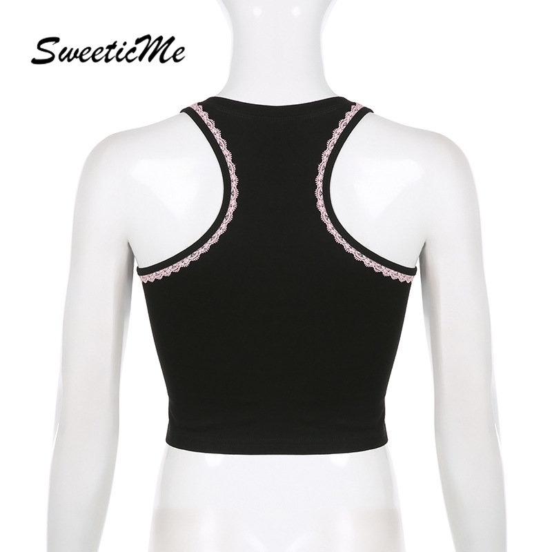 Áo Tank Top Eo Cao Ôm Dáng Màu Tương Phản Thời Trang 2023 Cho Nữ