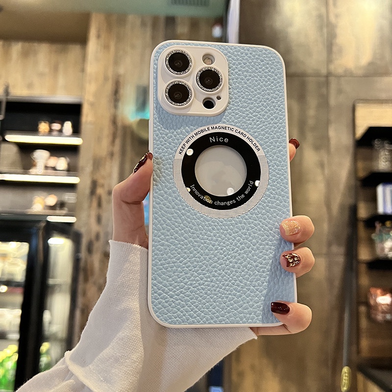 Bao Da Điện Thoại Chống Sốc Lấp Lánh Sang Trọng Cho Iphone 12 13 14 Pro Max 14 Plus
