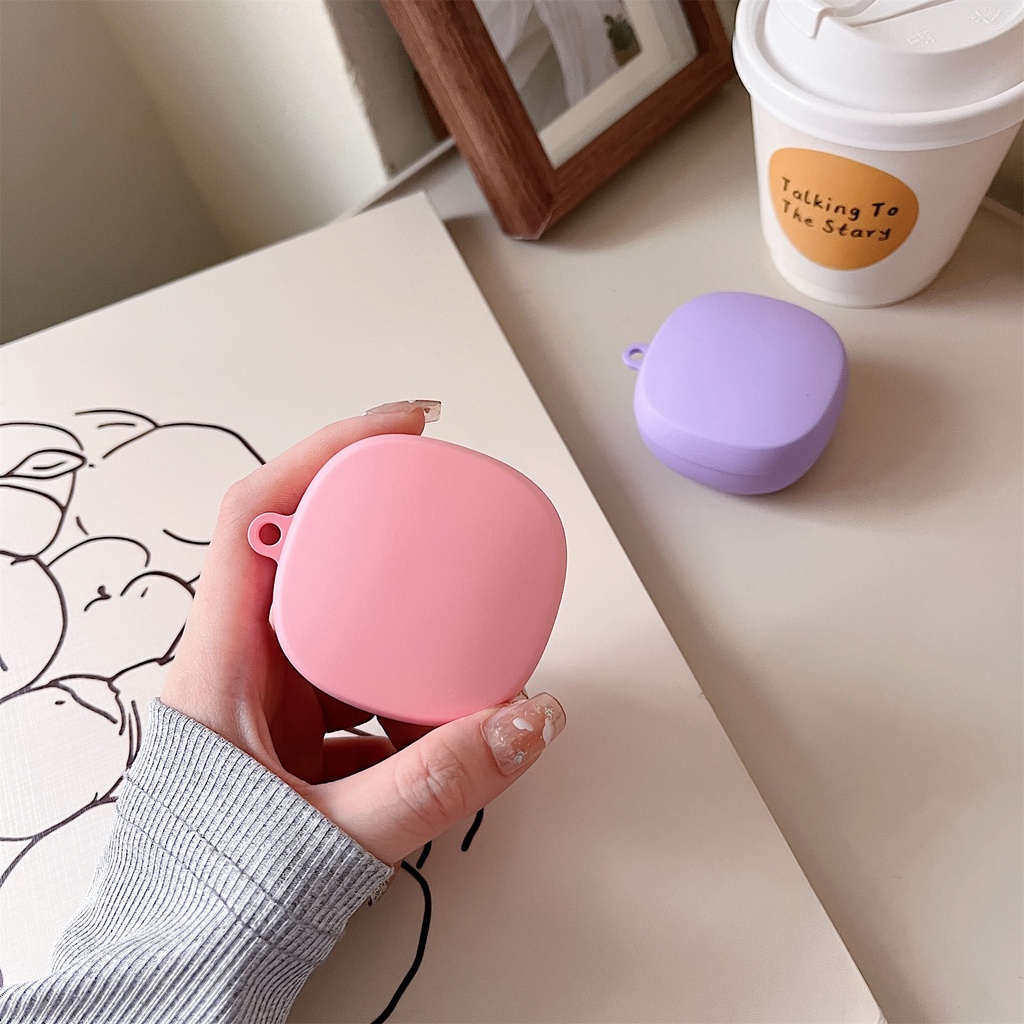 Vỏ Bảo Vệ Hộp Sạc Tai Nghe bluetooth Không Dây Baseus Bowie WM02 plus WM02 + Màu Trơn Kèm Móc Tiện Dụng