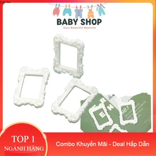 Khung ảnh 3x4cm, đính trong khung in dấu chân ảnh cho bé yêu, nhỏ bé xinh xắn