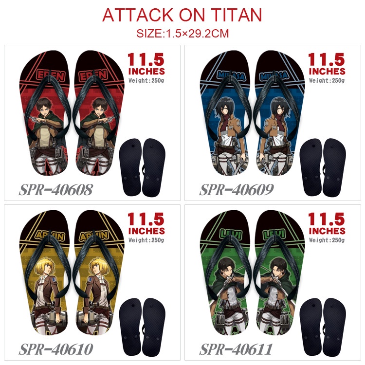 Dép Xỏ Ngón Họa Tiết Hoạt Hình Attack on Titan Merchandise Allen Mikasa