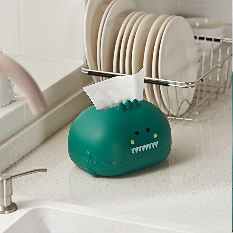 Hộp Đựng Khăn Giấy Cuộn Hình Khủng Long Hoạt Hình Dễ Thương Sáng Tạo