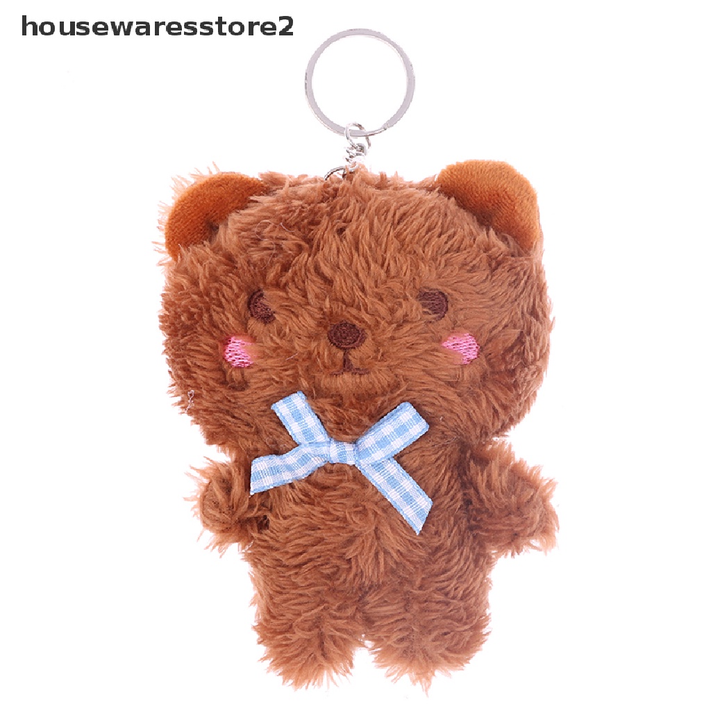 [housewaresstore2] Móc Khóa Đồ chơi nhồi bông Hình Động Vật Thỏ Gấu Ếch Gà Hoạt Hình Đáng Yêu