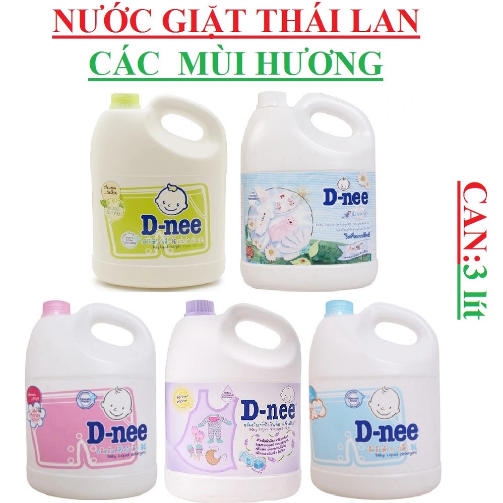 Nước giặt quần áo em bé Dnee 3000ml- Nước Giặt Xả Cho Trẻ Em an toàn 1400ml, Chính hãng Công ty Đại Thịnh