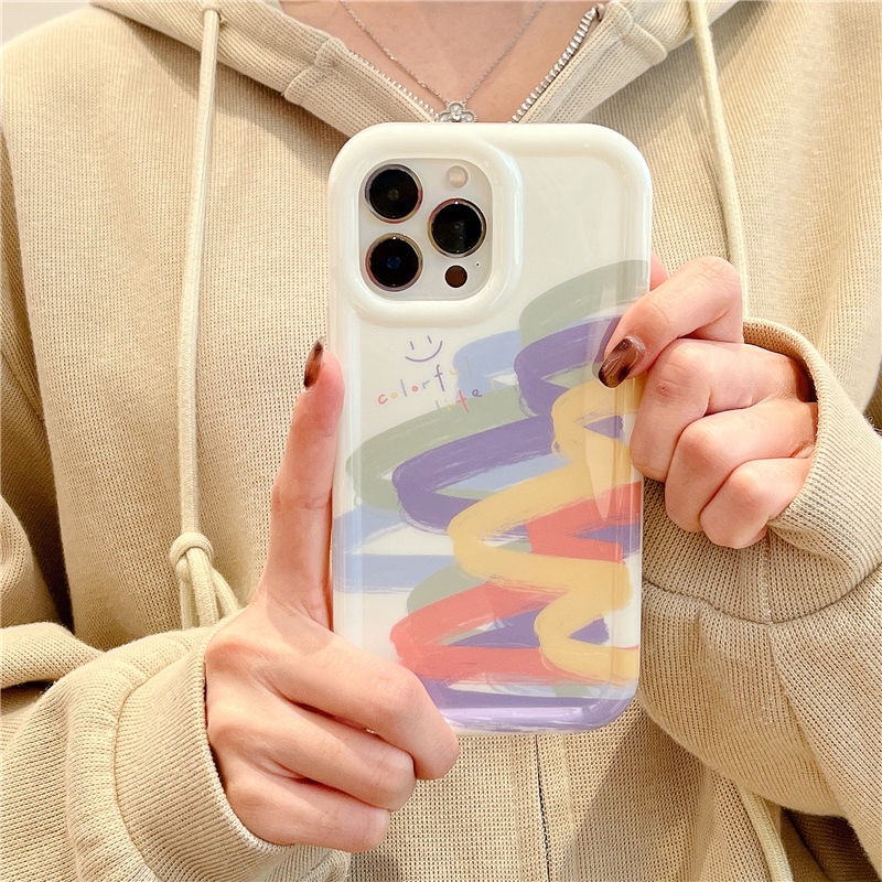 Ốp Điện Thoại Silicon TPU Mềm Nhiều Màu Dễ Thương Chống Sốc Cho IPhone 14 13 11 12 Pro XS Max X XR 7 + 8 Plus