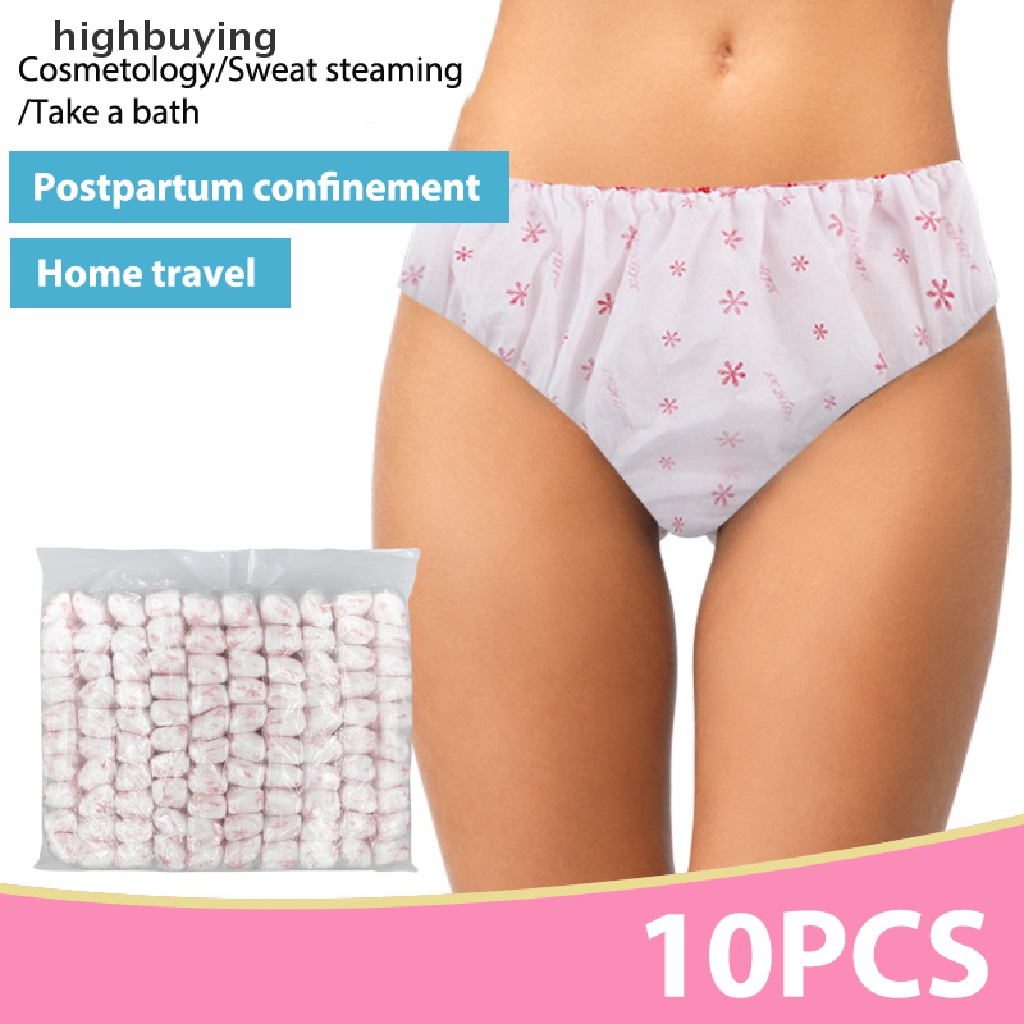 Set 10 Quần Lót Cotton Không Dệt Dùng Một Lần Tiện Lợi Khi Đi Du Lịch