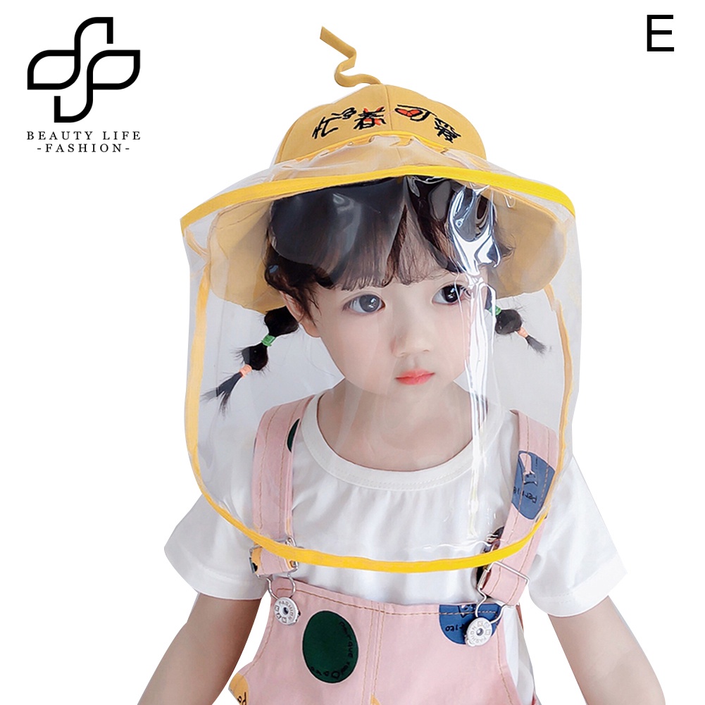 Nón Tai Bèo Kèm Tấm Che Mặt Chống Tia UV / Bụi Bẩn Tiện Dụng Cho Bé