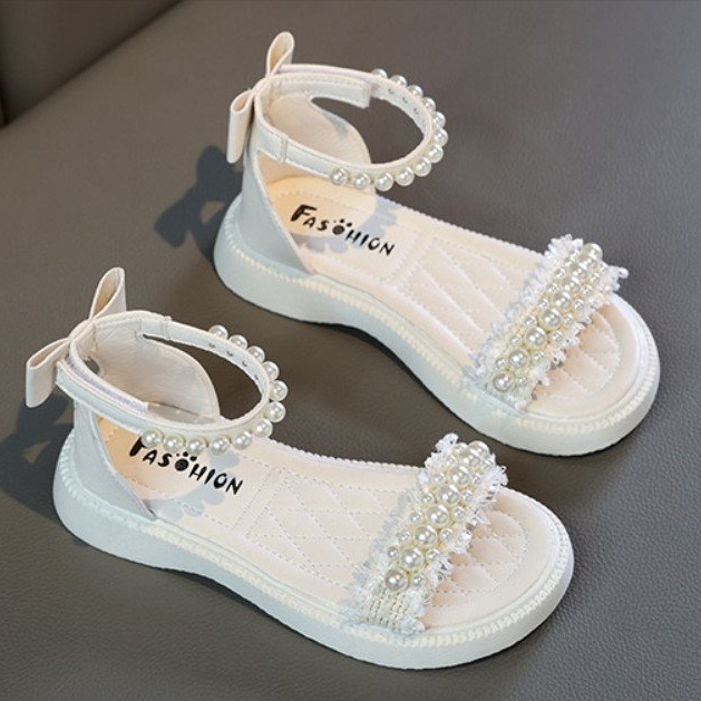 Dép sandal quai đính ngọc cho bé gái từ 3 đến 10 tuổi Quảng Châu cao cấp xd-113