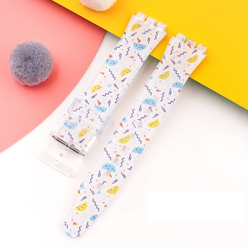 Dây Đeo Bằng Silicone Cho Đồng Hồ Swatch 17 / 19MM