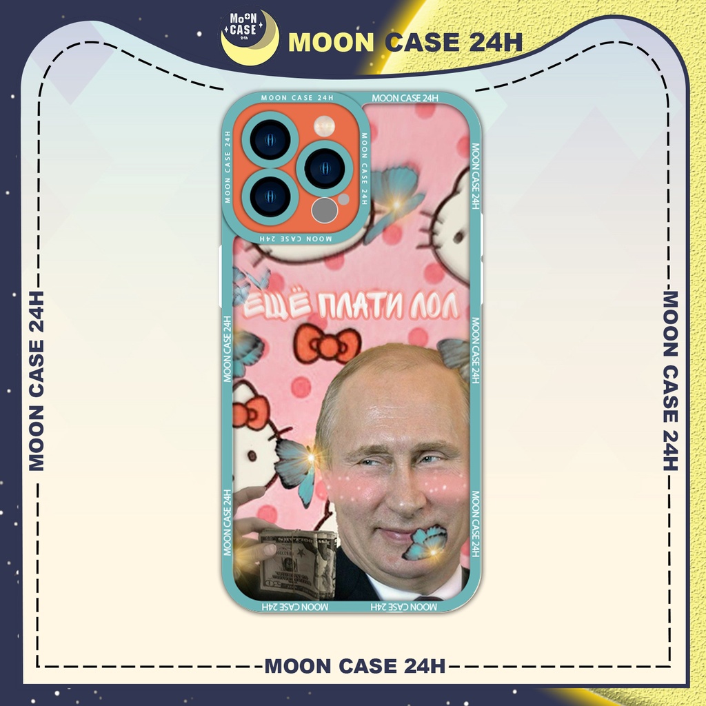Ốp lưng iphone MOON CASE 24H Mèo Hello Kitty x Putin Aesthetic ip 8/x/xs/xs max/11/12/13/14pro/plus/promax