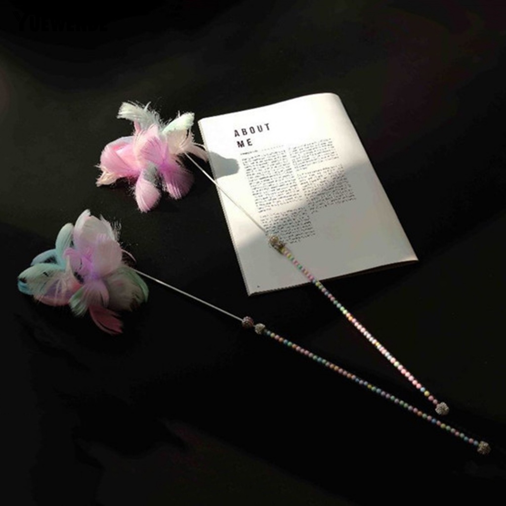 Gậy Trêu Mèo Đính Lông Vũ Có Chuông Vui Nhộn