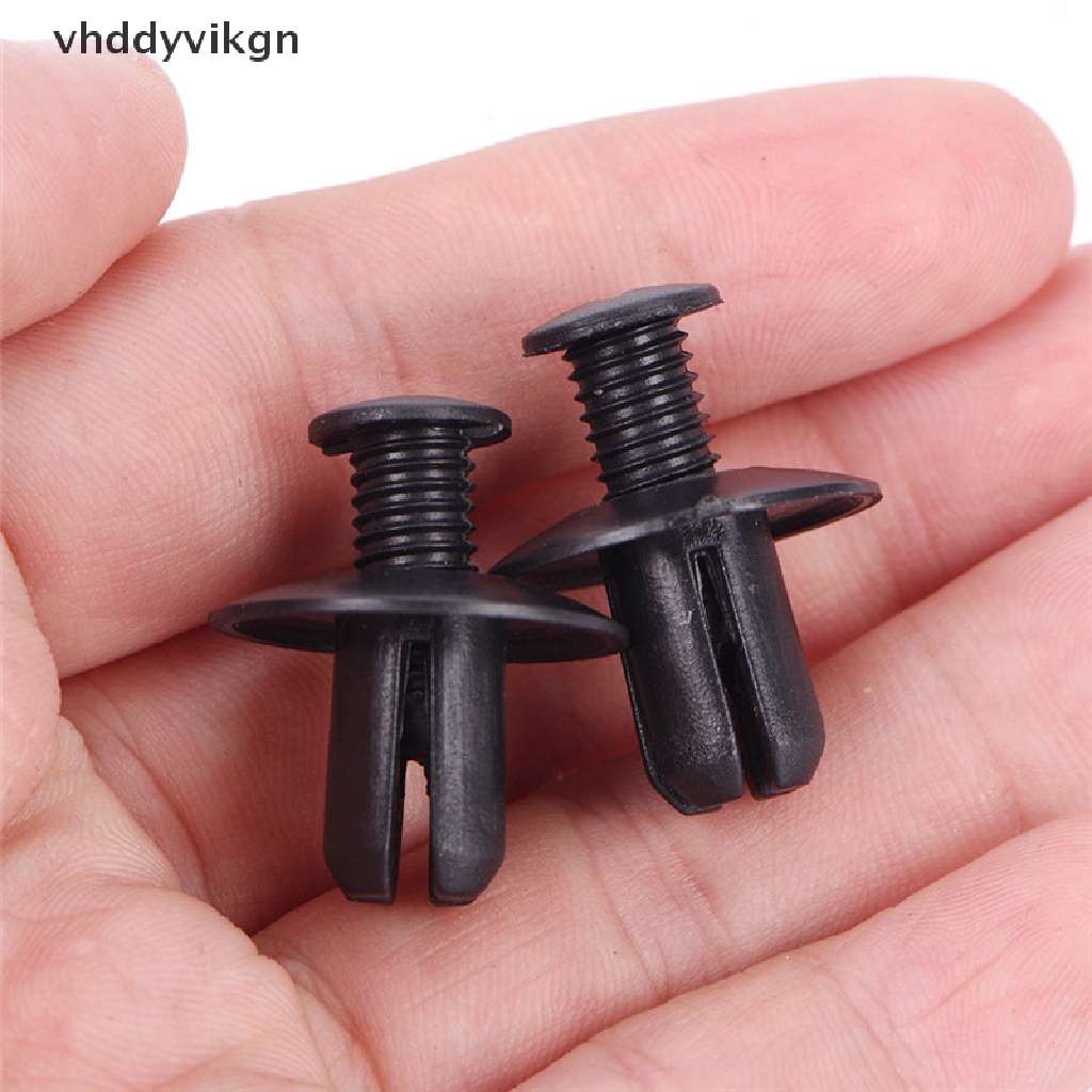 FENDER 50 Đinh Tán Nhựa 8mm Màu Đen Cho Lá Chắn Xe Hơi