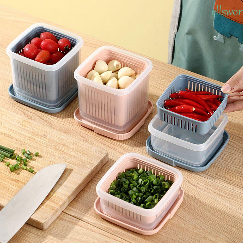 Khay Đựng Trái Cây Hai Tầng Trong Suốt Dùng Cho Tủ Lạnh