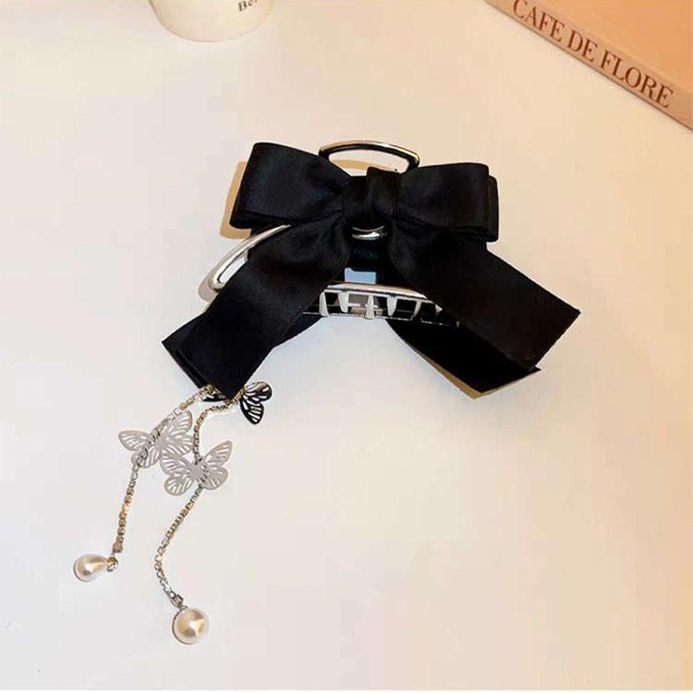 Kẹp Tóc Hình Cá Mập Đính Tua Rua Dài Bằng Hợp Kim Phong Cách Hàn Quốc Cổ Điển Cho Nữ