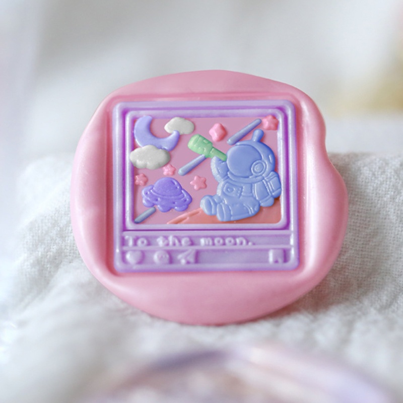 Đầu Con Dấu Sáp Hình Phi Hành Gia Dùng Trang Trí Sổ Tay / Nhật Ký DIY