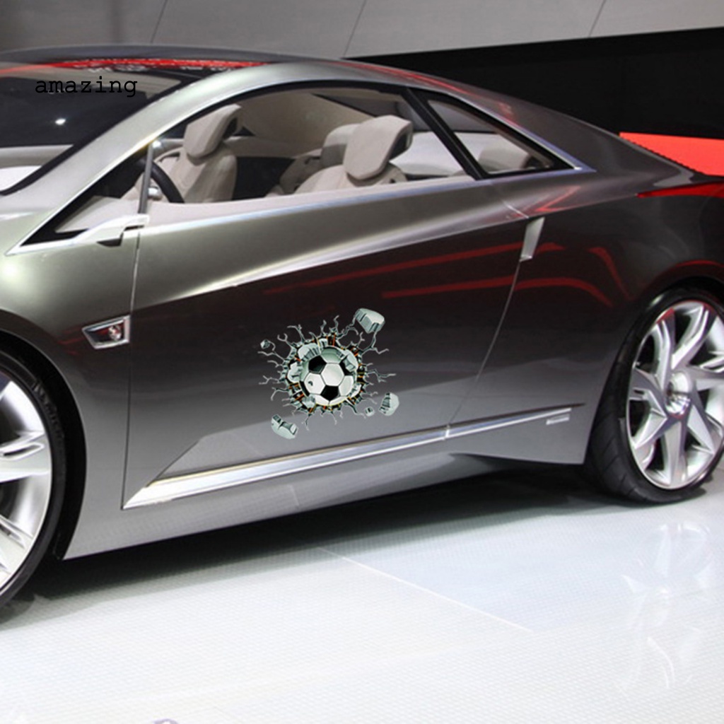 Sticker Dán Kính Xe Hơi Hình Quả Bóng Đá 3D Sống Động Lâu Trôi