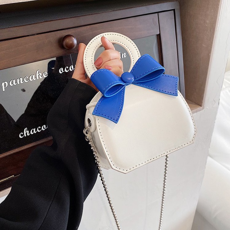 Túi Đeo Chéo Màu Sắc Ngọt Ngào Đính Nơ Xinh Xắn Cho Nữ