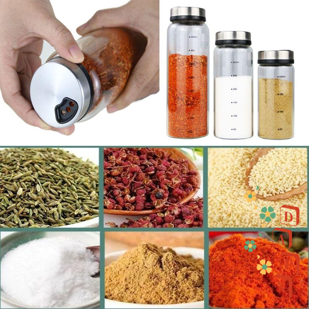 Hũ Đựng Gia Vị Bằng Thủy Tinh Bền Có Nắp Xoay Cho Nhà Bếp DAPHS