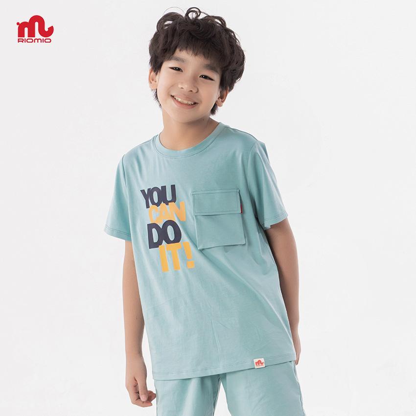 Áo thun cotton túi hộp Riomio 7,8,9,10,11,12 tuổi co giãn 4c mềm mại thoáng khí cho bé đi chơi mặc nhà RA561