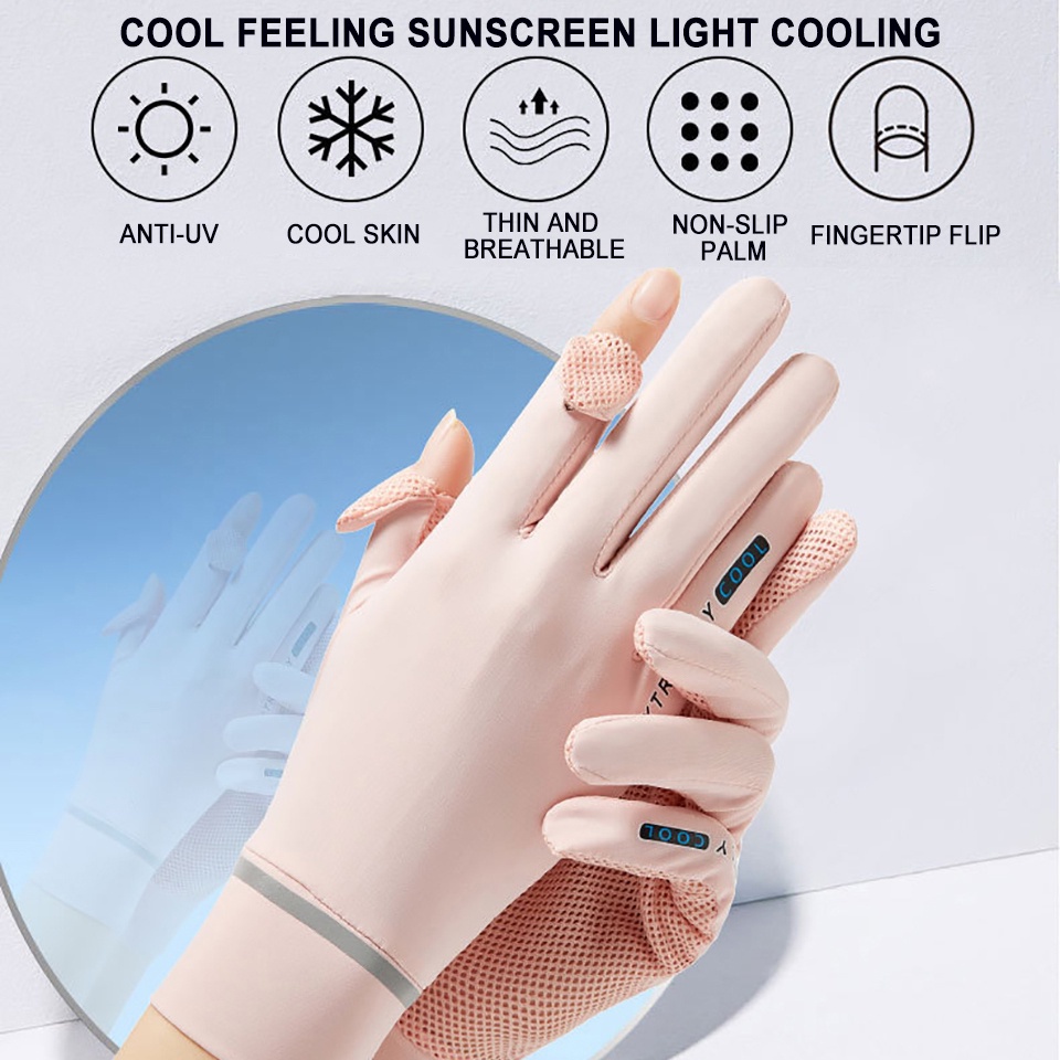 Silicone Găng Tay Silicon Chống Nắng / Tia uv Khi Lái Xe / Kéo Chuyên Dụng Cho Nữ