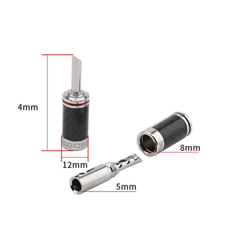 01 Jack Bắp Chuối Răng Cưa Mạ Rhorium AUDIOSOST- Hàng Cao Cấp