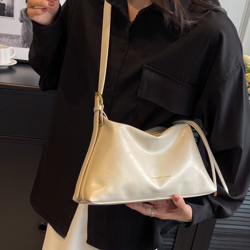 Túi Đeo Vai Màu Trơn Phong Cách Pháp Đơn Giản Thời Trang Cho Nữ