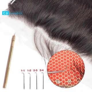 5Pcs Wig Hair Extension Hook Ventilating for Wig Making Crochet Hook Tools Repair Lace Wigs Hook