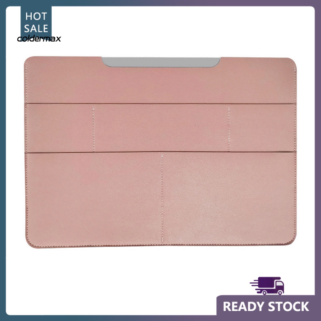 Túi Giả Da Đựng Laptop Hai Mặt Chống Sốc Chống Thấm Nước Màu Trơn Kích Thước 10-15.6 Inch