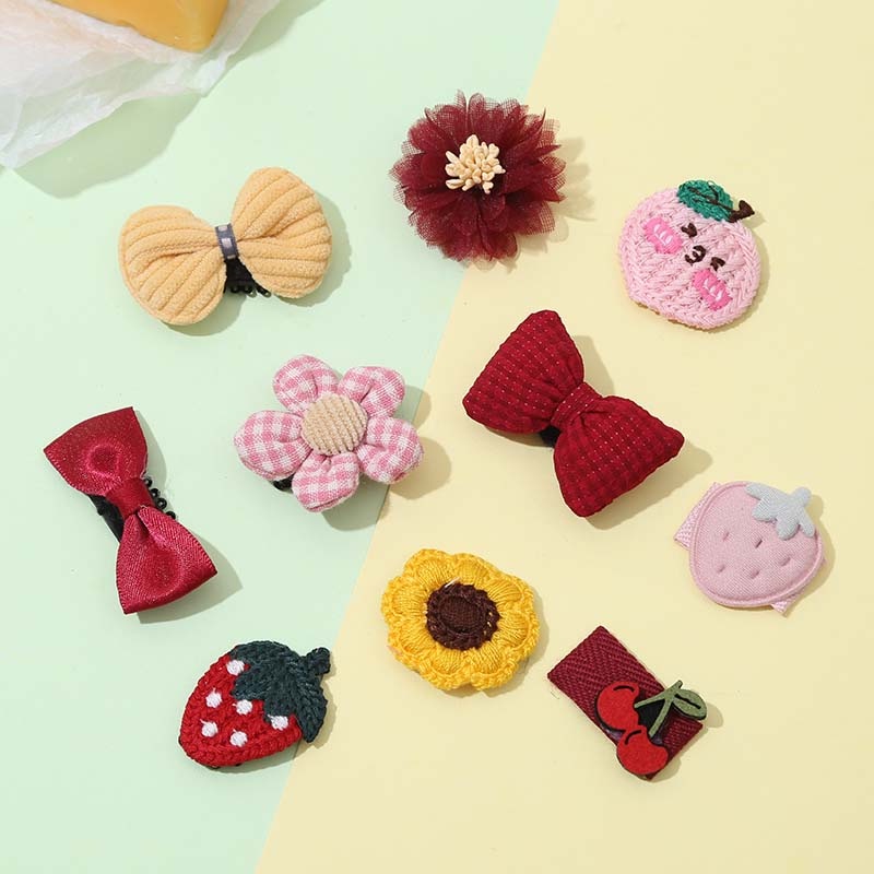 Set 5 / 10 / 15 Kẹp Tóc Không Đau Dễ Thương Cho Bé Gái 2023