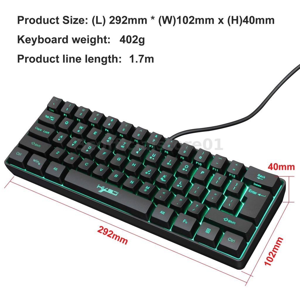 Bàn Phím Chơi Game 61 Phím HXSJ V700 Chuyên Nghiệp