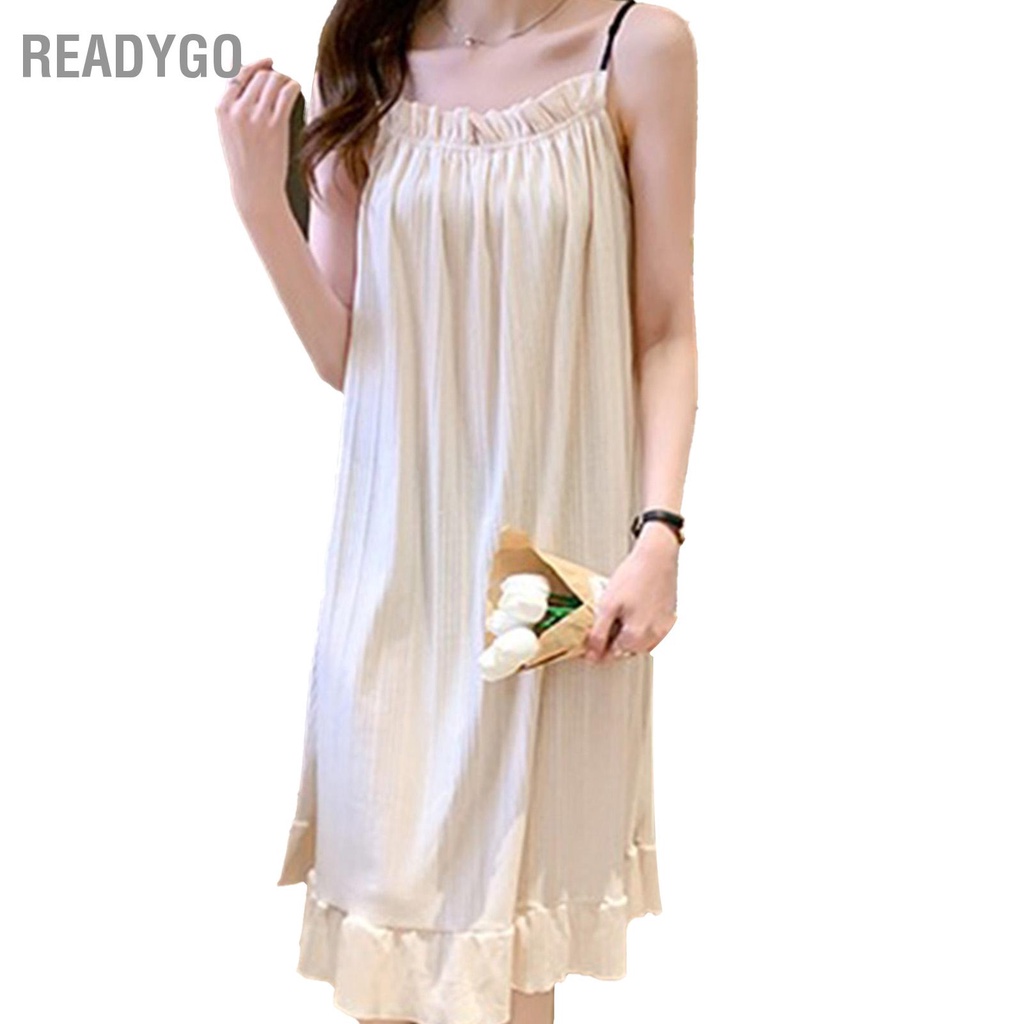 Đồ ngủ Hai Dây Dáng Rộng Thoáng Khí Màu Sắc Tinh Khiết Thoải Mái Thời Trang Mùa Hè | BigBuy360 - bigbuy360.vn