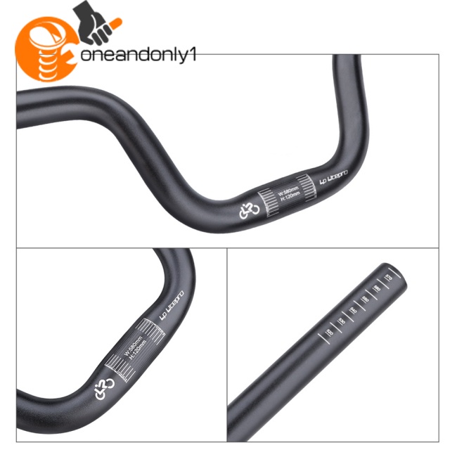 Tay Lái Hình Chữ U Bằng Hợp Kim Nhôm 25.4x580mm Cho Xe Đạp Brompton