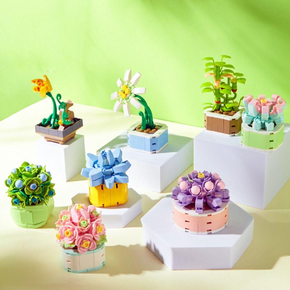 1 Khối Xây Dựng Chậu Hoa / Cây Cảnh Mini DIY