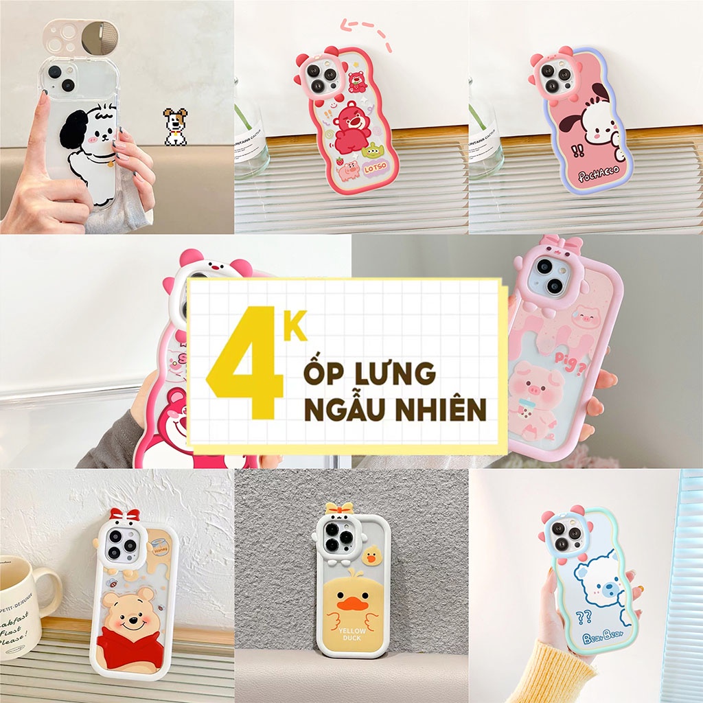 Ốp lưng iphone Giá đỡ gương lật ếch, vỏ điện thoại silicon trong suốt Cho Iphone 6 / 6S / 6splus / se / 7 / 7plus / 8 / 8plus / X / xs / xsmax / 11 / 12 / 13 / 14 / Plus / Pro / Pro Max-8007