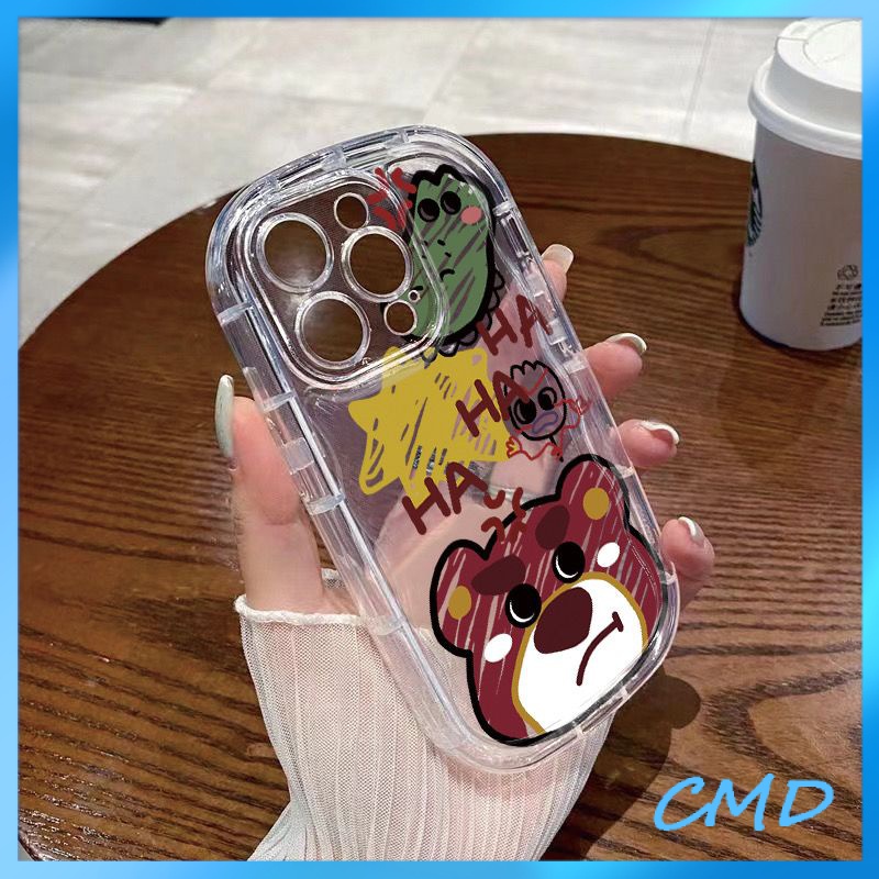 Ốp lưng iphone Hoạt hình dễ thương gấu dâu tây xà phòng đệm khí vỏ mềm Cho Iphone 6 / 6S / 6splus / se / 7 / 7plus / 8 / 8plus / X / xs / xsmax / 11 / 12 / 13 / 14 / Plus / Pro / Pro Max-402