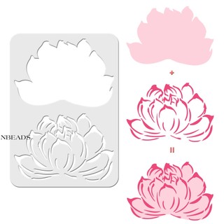 1pc Layered Lotus Stencil 29.7x21cm Plastic Lotus Flower Drawing Painting Stencils Lotus Bloom Stencils Flower Pattern Reusable Stencils for Painting on Wood Floor Wall and Tile