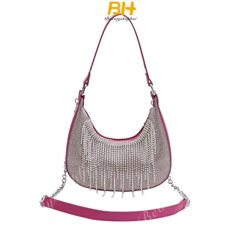 Túi Xách Đeo Vai Phối Tua Rua Thời Trang Pháp Quý Phái Dành Cho Nữ 2023