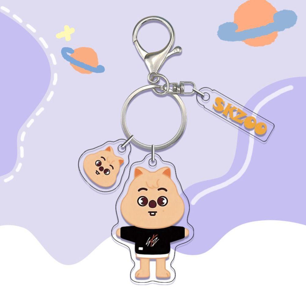 Móc Chìa Khóa / Điện Thoại Bằng Acrylic Hình Hoạt Hình Stray Kids Skzoo Dễ Thương