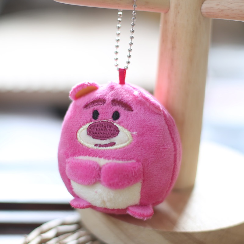 Gấu dâu Lotso Móc Khóa Hình Thú Nhồi Bông One Lotso 11 Dễ Thương